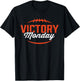 Retro Football Victory Monday Orange Text Game Day T-Shirt - T-Shirt | Black