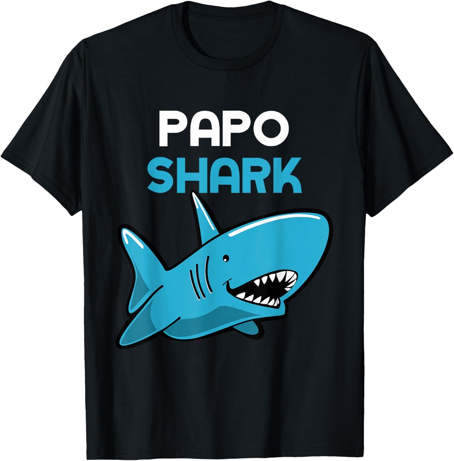 Papo Shark Cool Funny Family T-Shirt - T-Shirt | Black