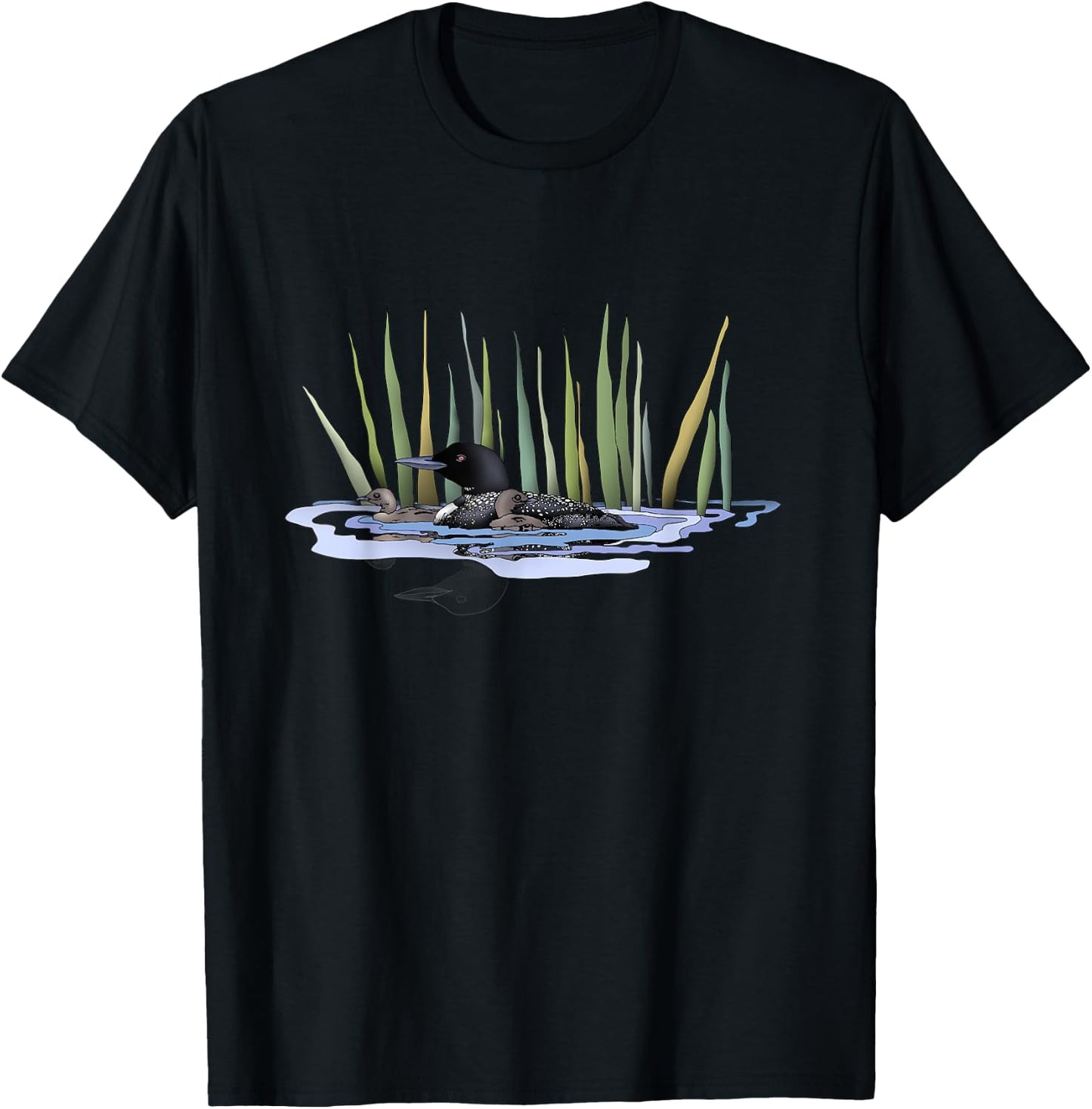 Three Happy Loons T-Shirt - T-Shirt | Black