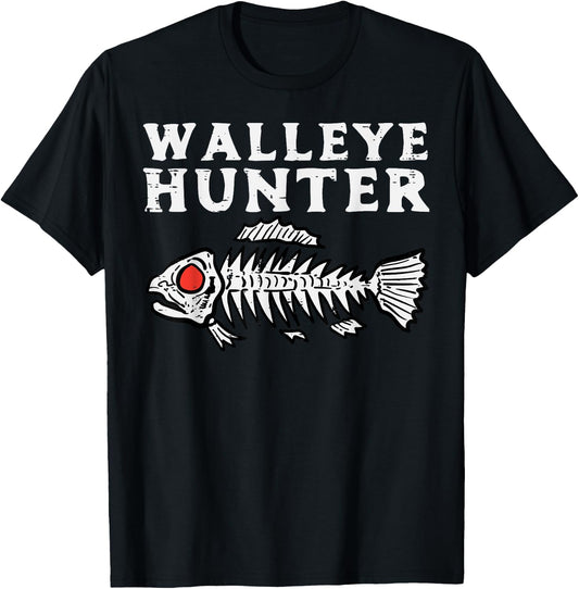 Walleye Hunter Fishing Fish Lover Fisherman Men Women Kids T-Shirt - T-Shirt | Black