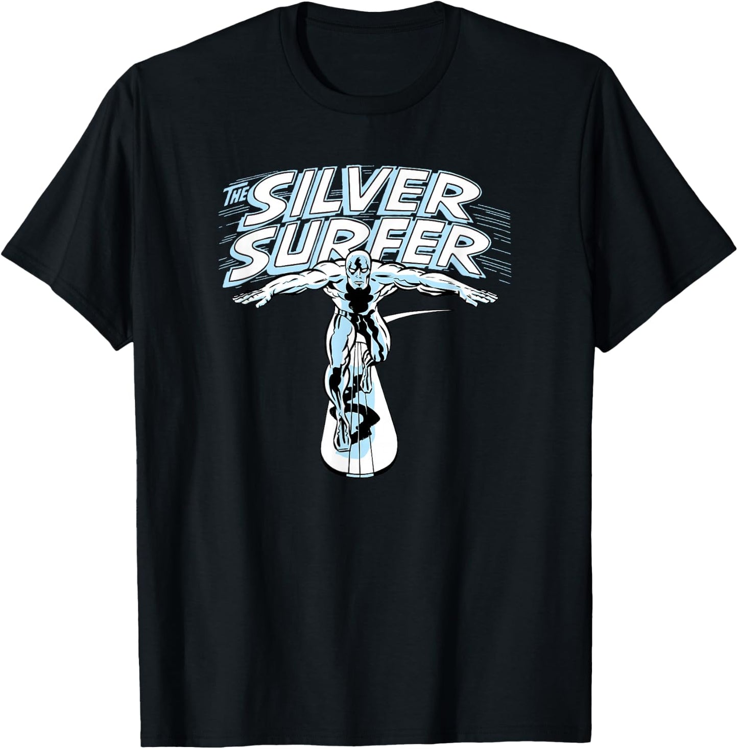 Marvel Fantastic Four Silver Surfer Vintage Portrait T-Shirt - T-Shirt | Black