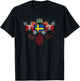 God Jol Sweden flag Swedish dala horse Christmas Santa Lucia T-Shirt - T-Shirt | Black