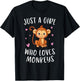 Just A Girl Who Loves Monkeys Cute Monkey Lover T-Shirt - T-Shirt | Black