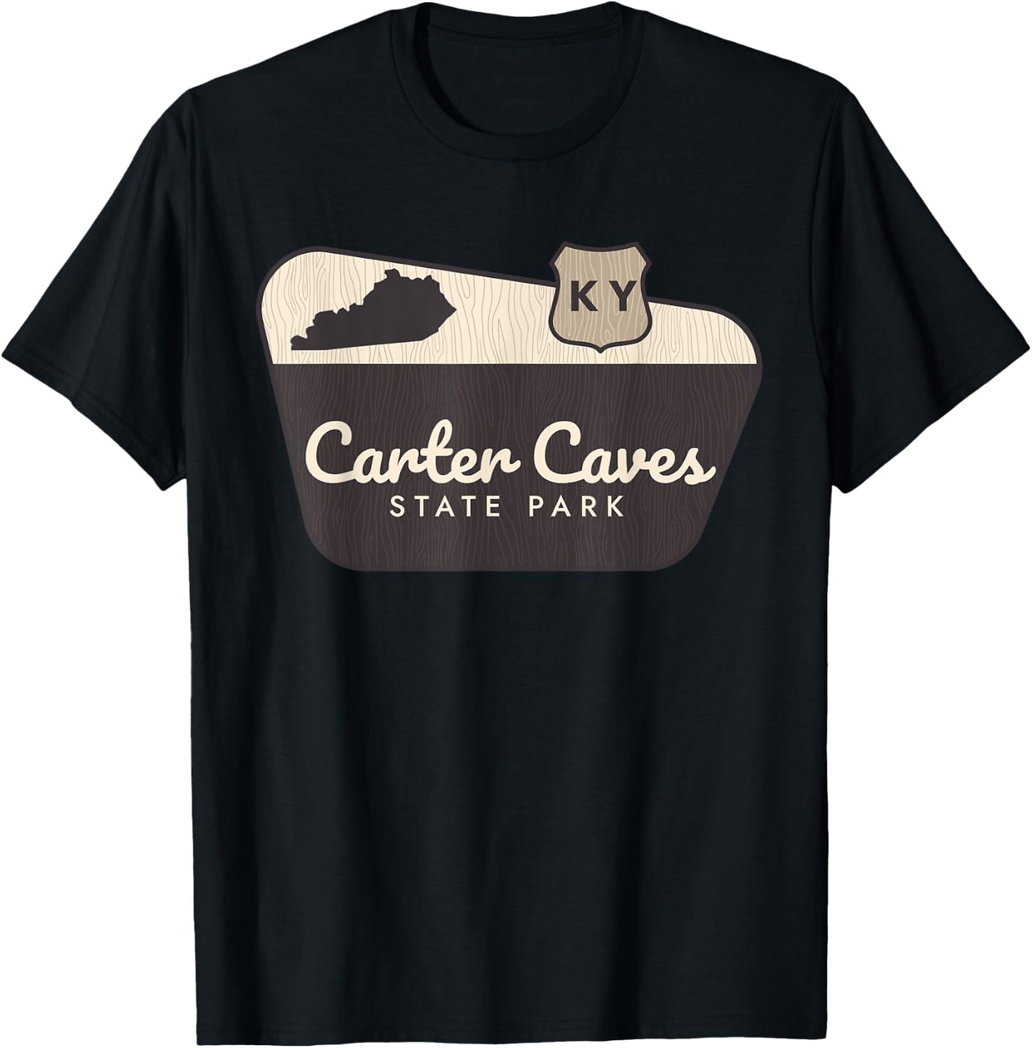 Carter Caves State Park Kentucky Welcome Sign Vacation T-Shirt - T-Shirt | Black