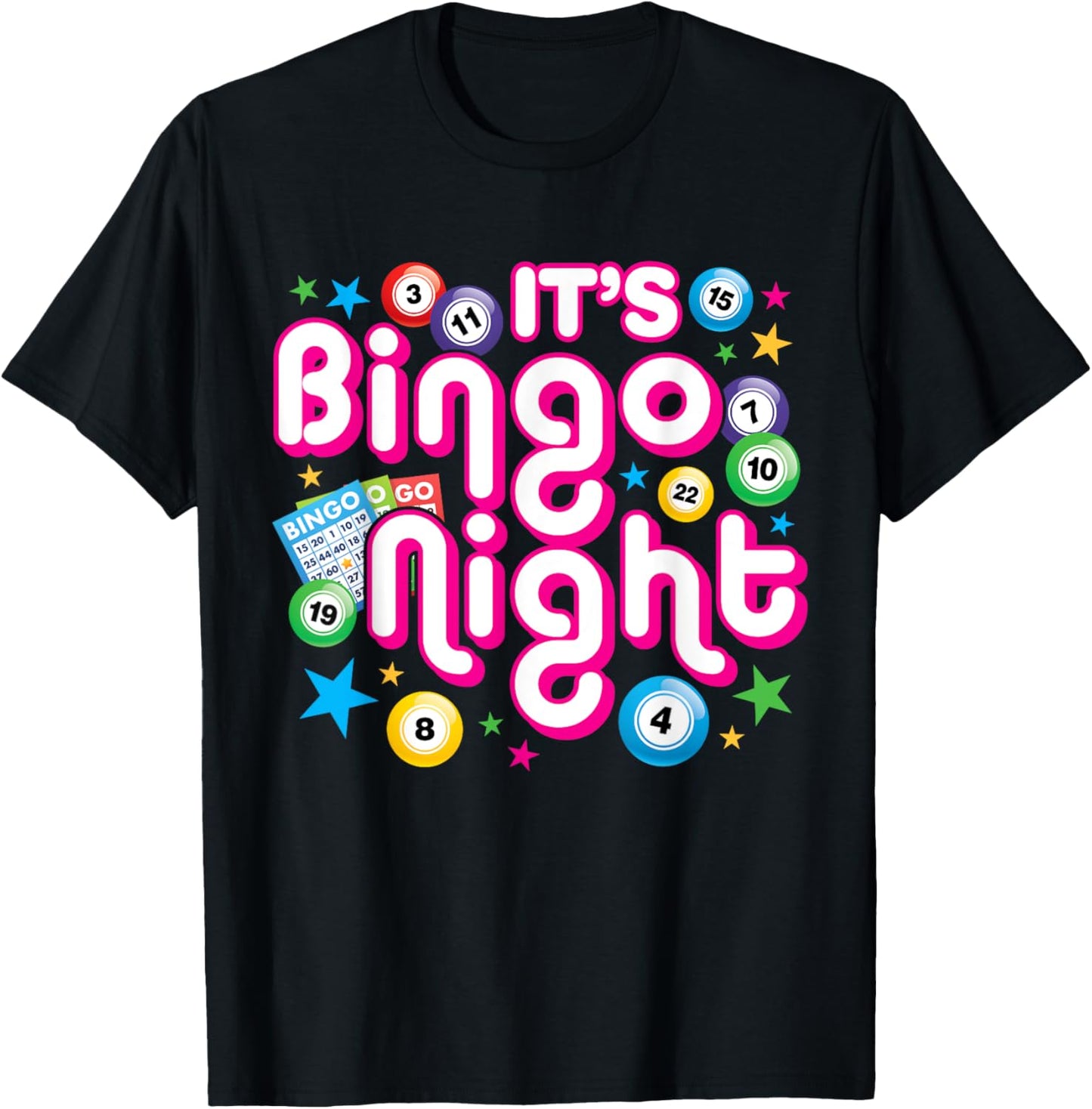 It's Bingo Night Funny Bingo Player Lover T-Shirt - T-Shirt | Black