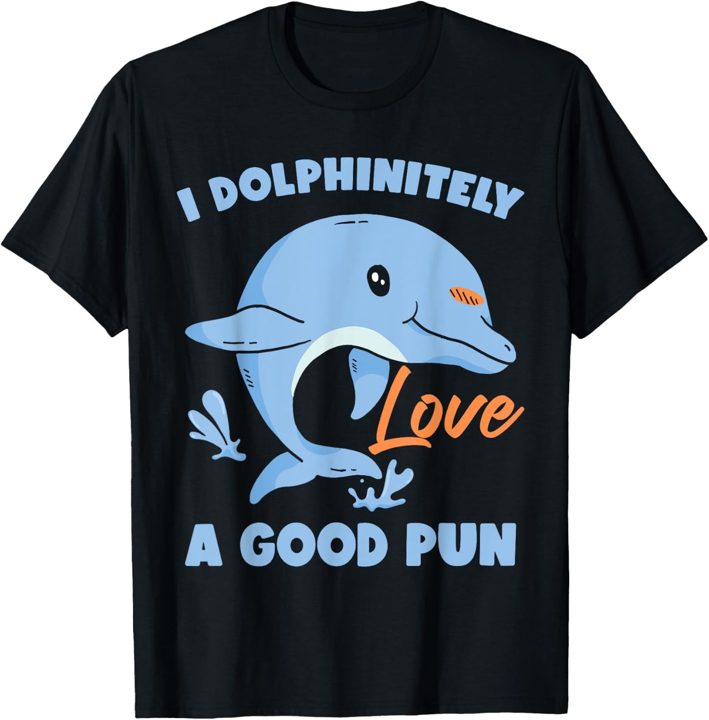 Cute Dolphin T-Shirt - T-Shirt | Black