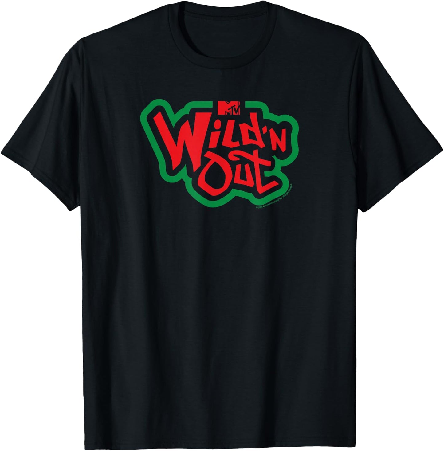 Wild 'N Out Green And Red Logo T-Shirt - T-Shirt | Black