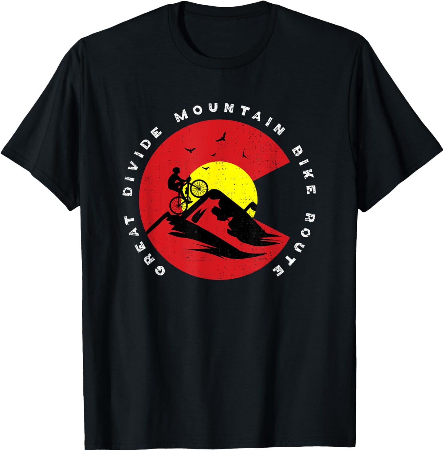 Great Divide Mountain Bike Route Cycling Mountain Biking T-Shirt - T-Shirt | Black