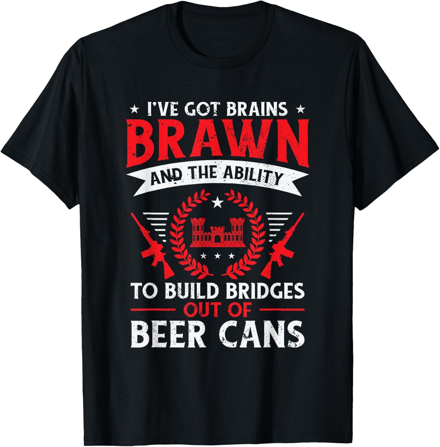 Combat Engineer Engineering Army U.S. Military Army Combat T-Shirt - T-Shirt | Black