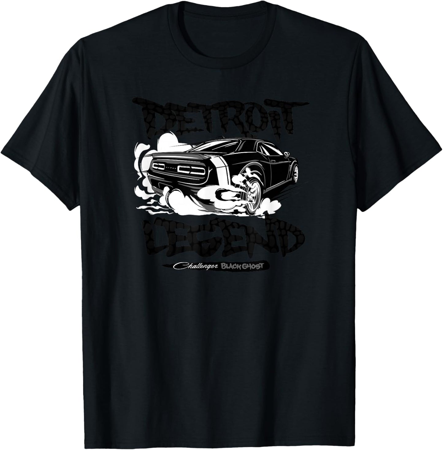 Dodge Challenger Black Ghost, Detroit Legend T-Shirt - T-Shirt | Black