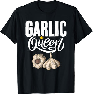 Garlic Queen Gourmet Cooking Seasoning Funny Garlic T-Shirt - T-Shirt | Black
