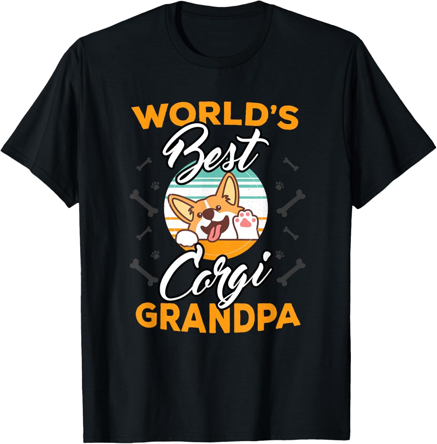 World's best corgi grandpa T-Shirt - T-Shirt | Black
