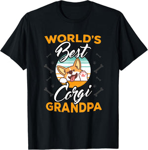 World's best corgi grandpa T-Shirt - T-Shirt | Black