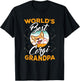 World's best corgi grandpa T-Shirt - T-Shirt | Black