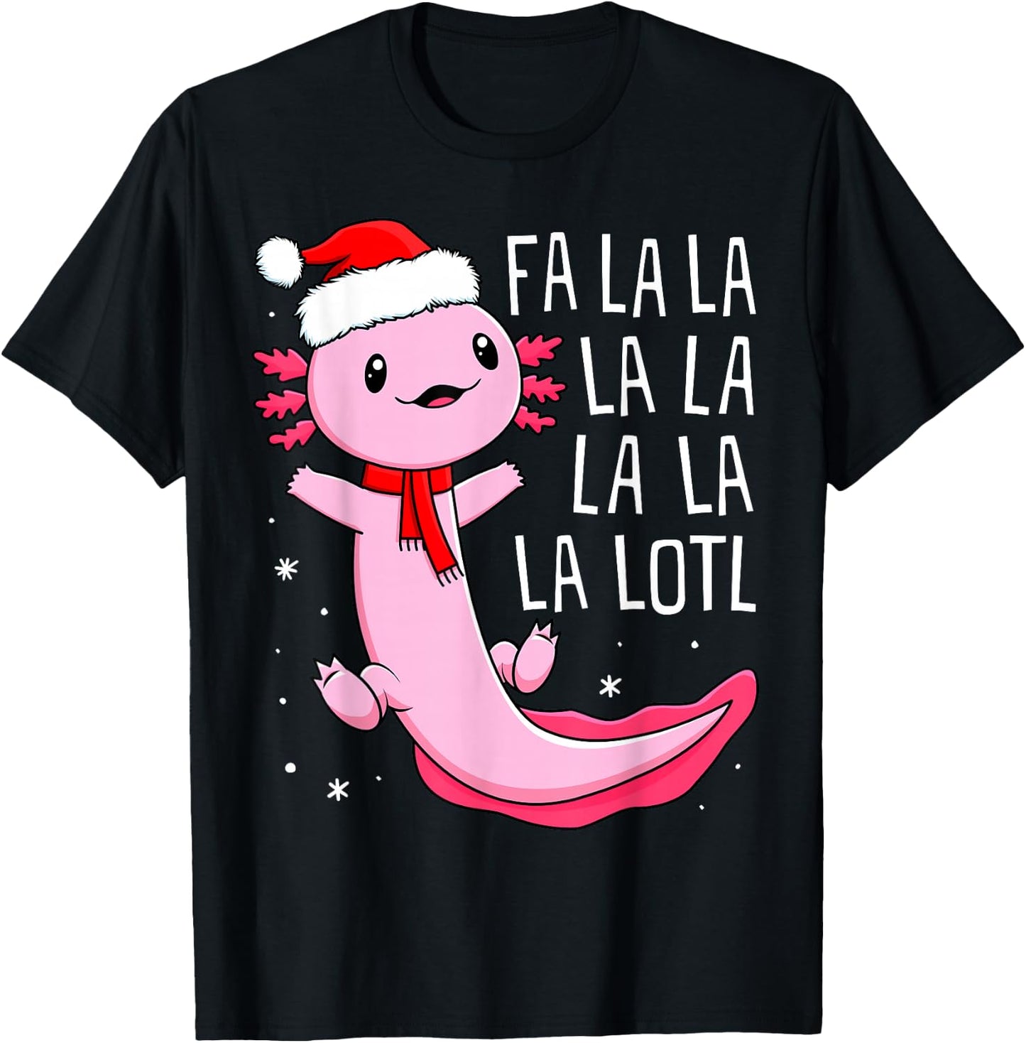 Funny Fa La La Lotl Axolotl Toddler Kids Boys Christmas Xmas T-Shirt - T-Shirt | Black