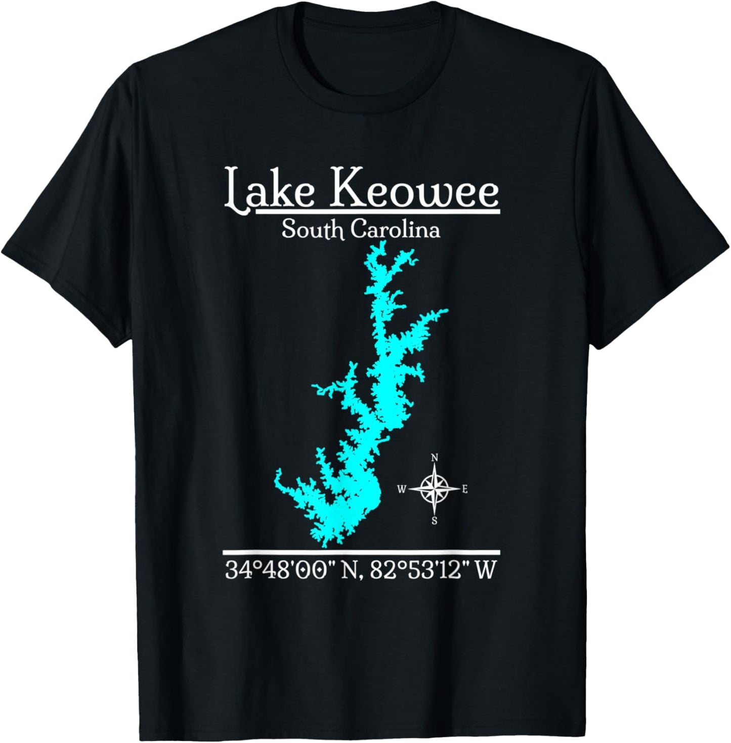 Lake Keowee - South Carolina T-Shirt - T-Shirt | Black