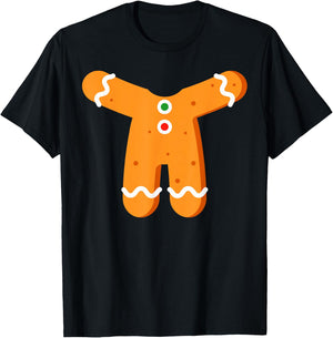 Gingerbread Men Boys Body Costume Halloween or Christmas T-Shirt - T-Shirt | Black