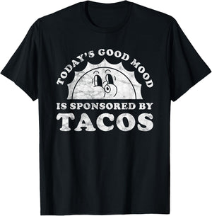 Funny Cute Retro Vintage Tacos or Taco T-Shirt - T-Shirt | Black