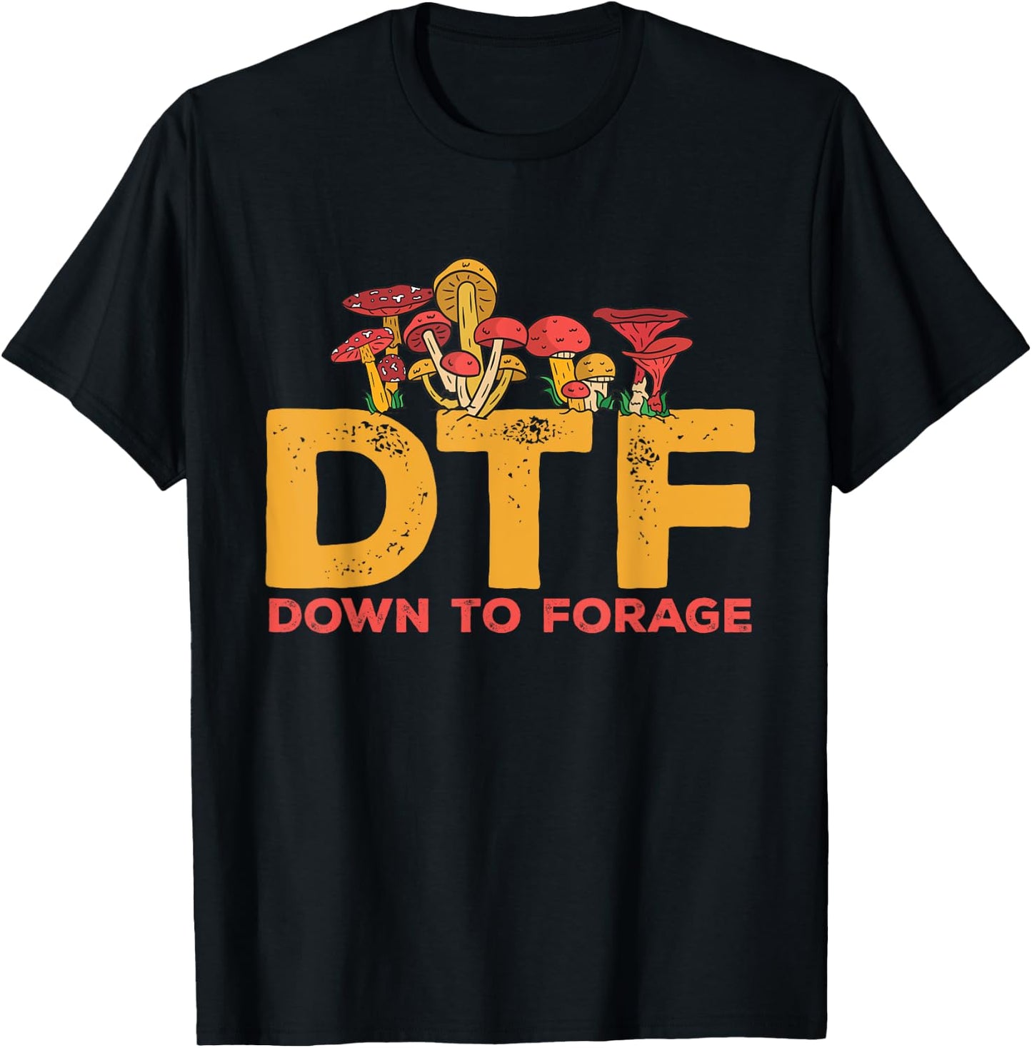 Mushroom Hunting Down To Forage Morel Hunter Foraging T-Shirt - T-Shirt | Black