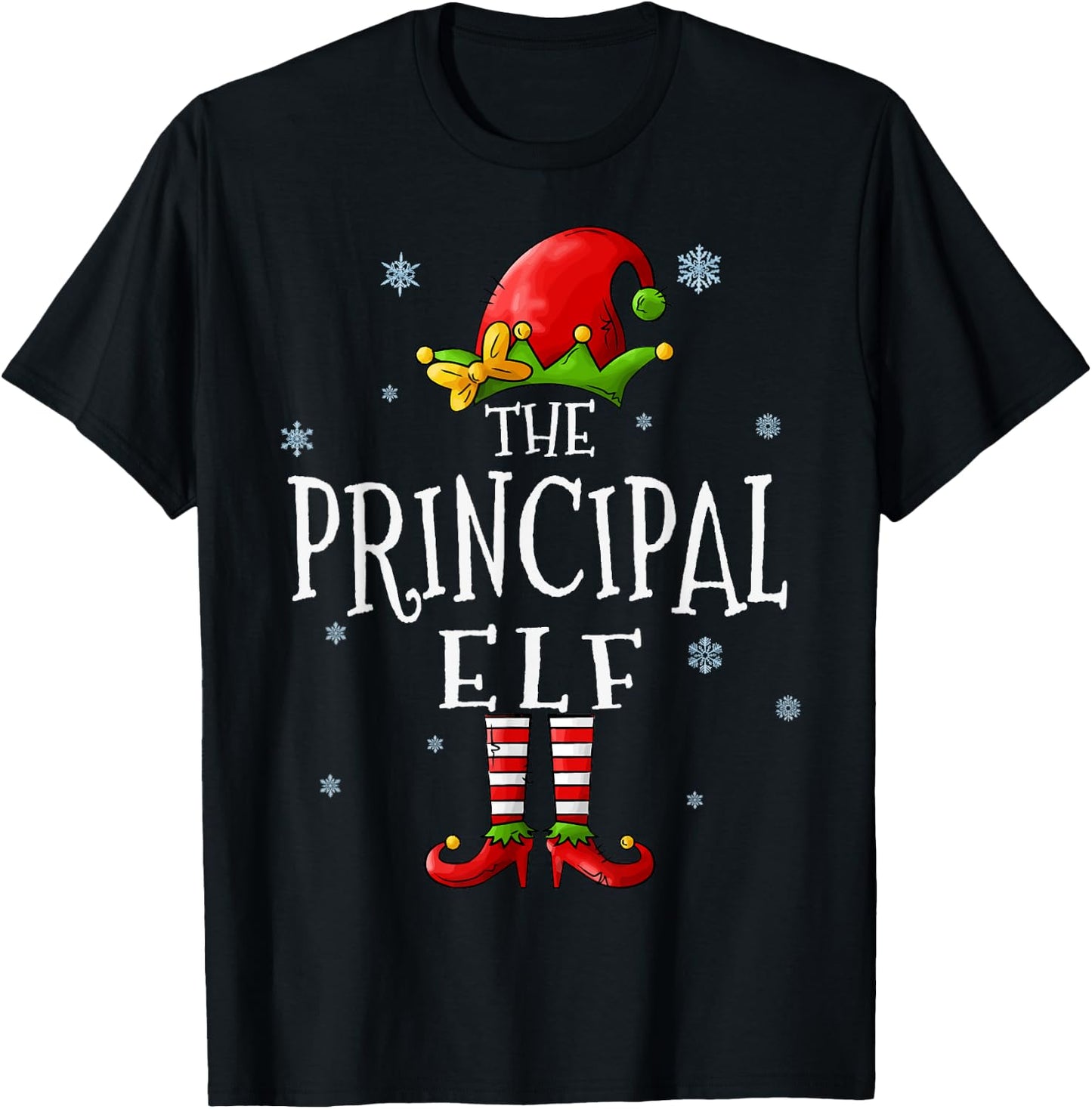 The Principal Elf Squad Funny Xmas Groupe Matching Christmas T-Shirt - T-Shirt | Black