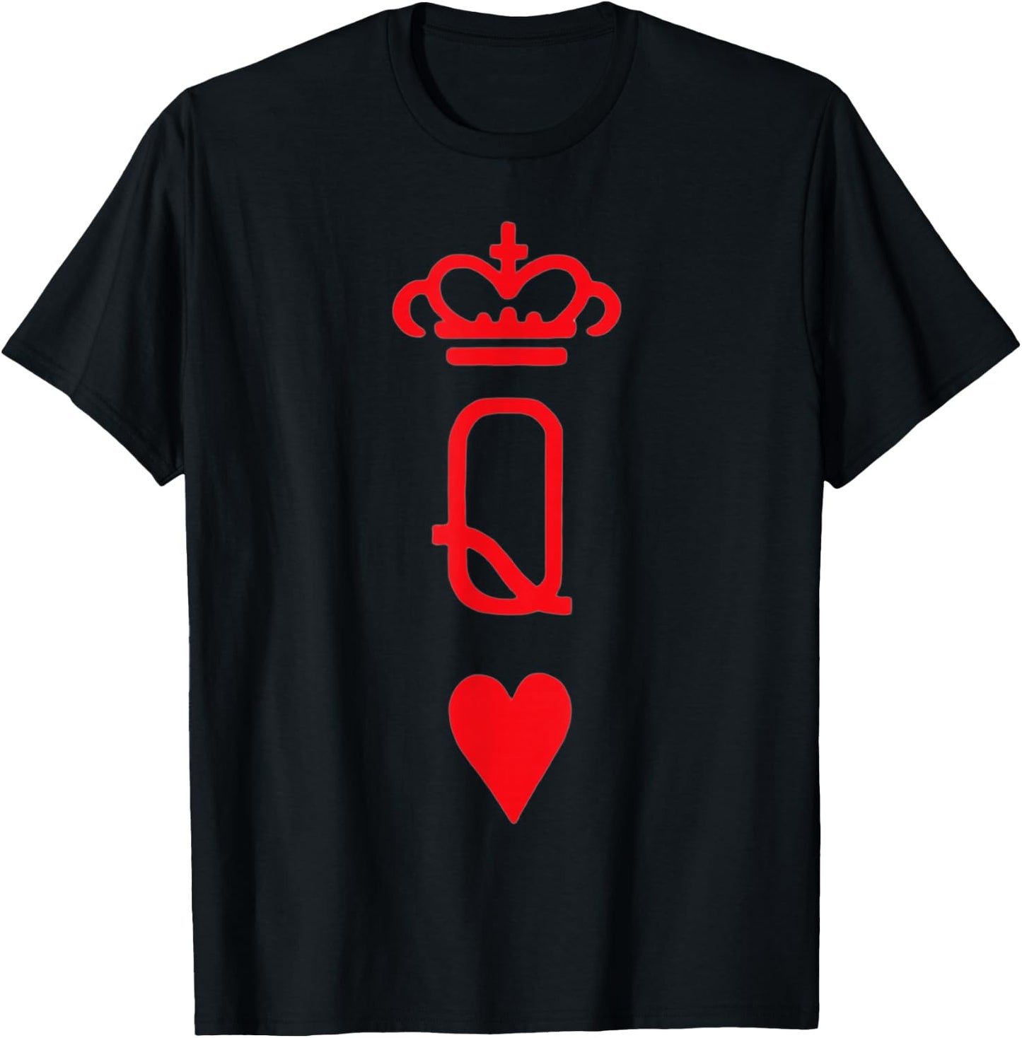 Playing Cards Top & Girls Red Queen of Hearts Small T-Shirt - T-Shirt | Black