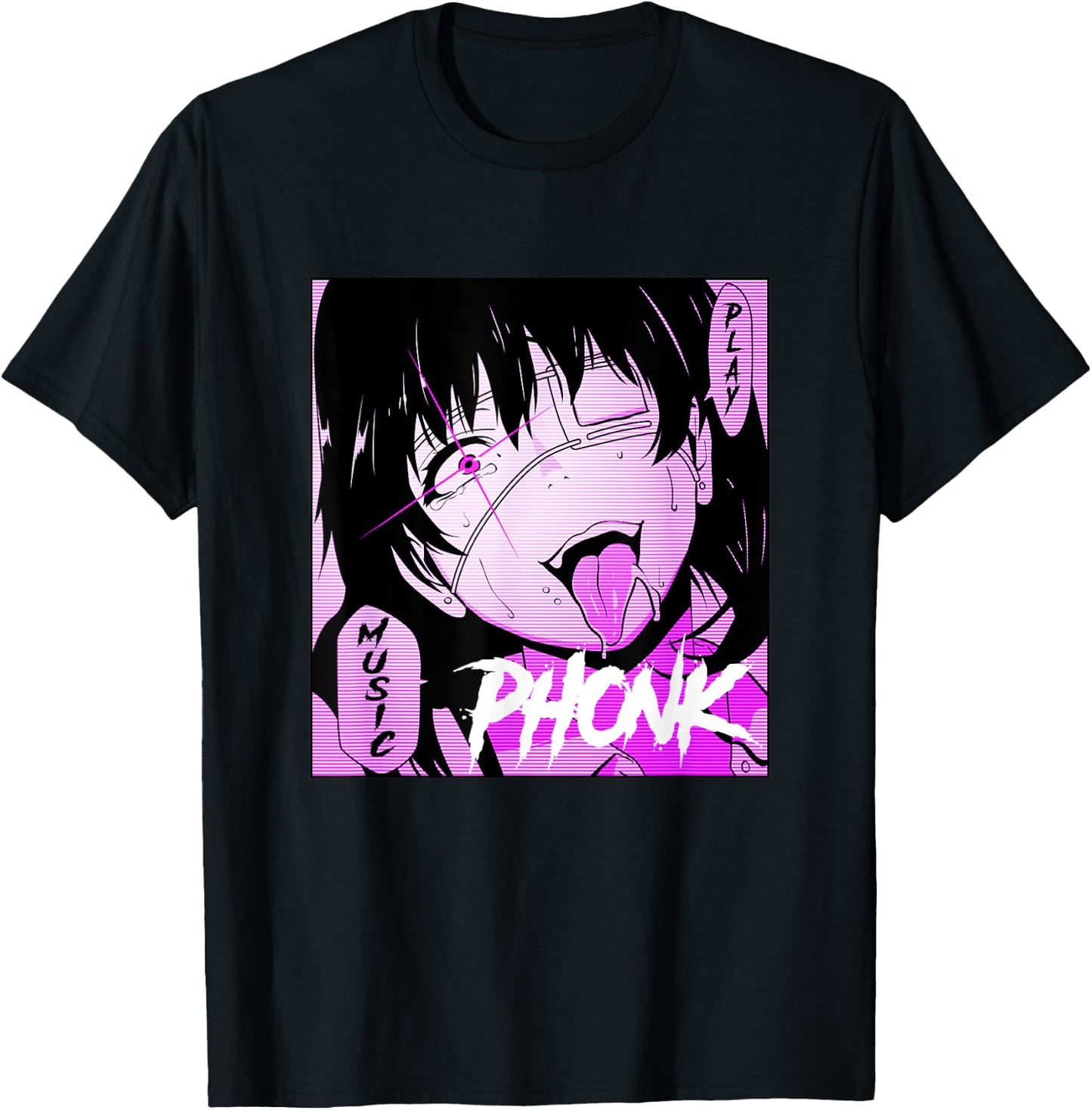 Aggressive Anime phonk apparel T-Shirt - T-Shirt | Black