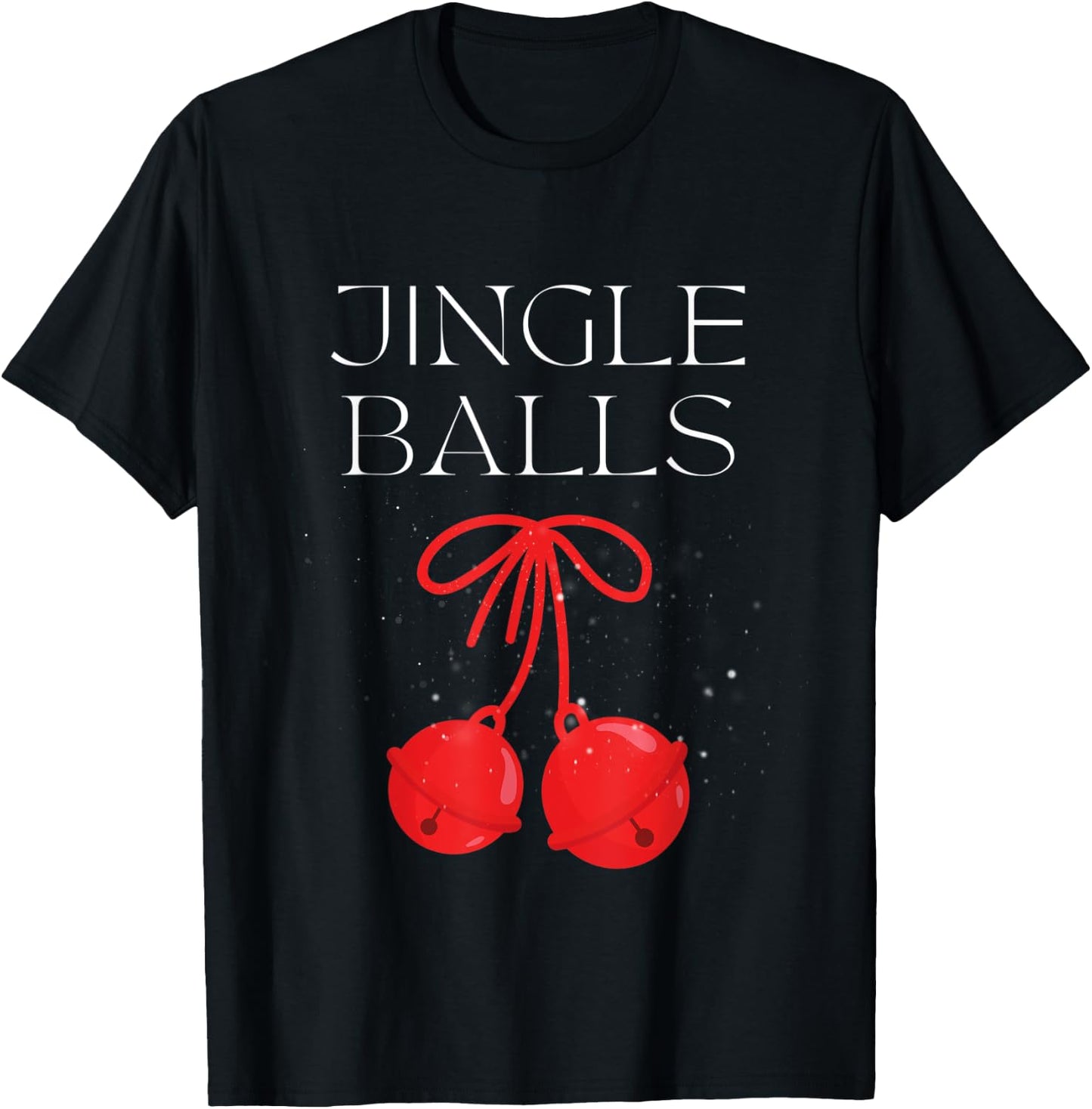 Jingle Balls And Twinkle Tits Matching Christmas Couple T-Shirt - T-Shirt | Black