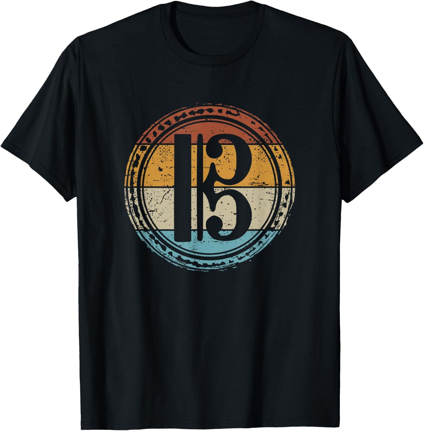 Alto Clef Viola Player Violist T-Shirt - T-Shirt | Black
