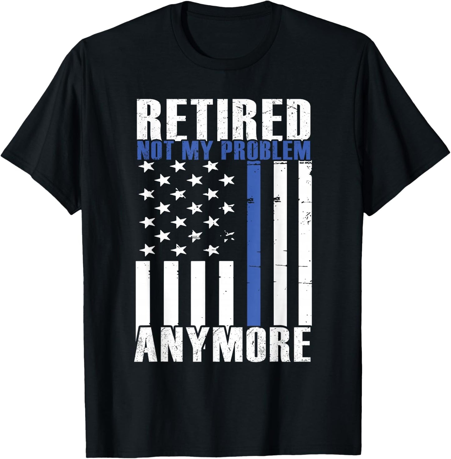 Funny Retired Police Officer Law Enforcement Retirement T-Shirt - T-Shirt | Black