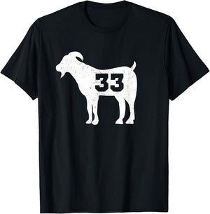 Vintage Distressed GOAT 33 T-Shirt - T-Shirt | Black