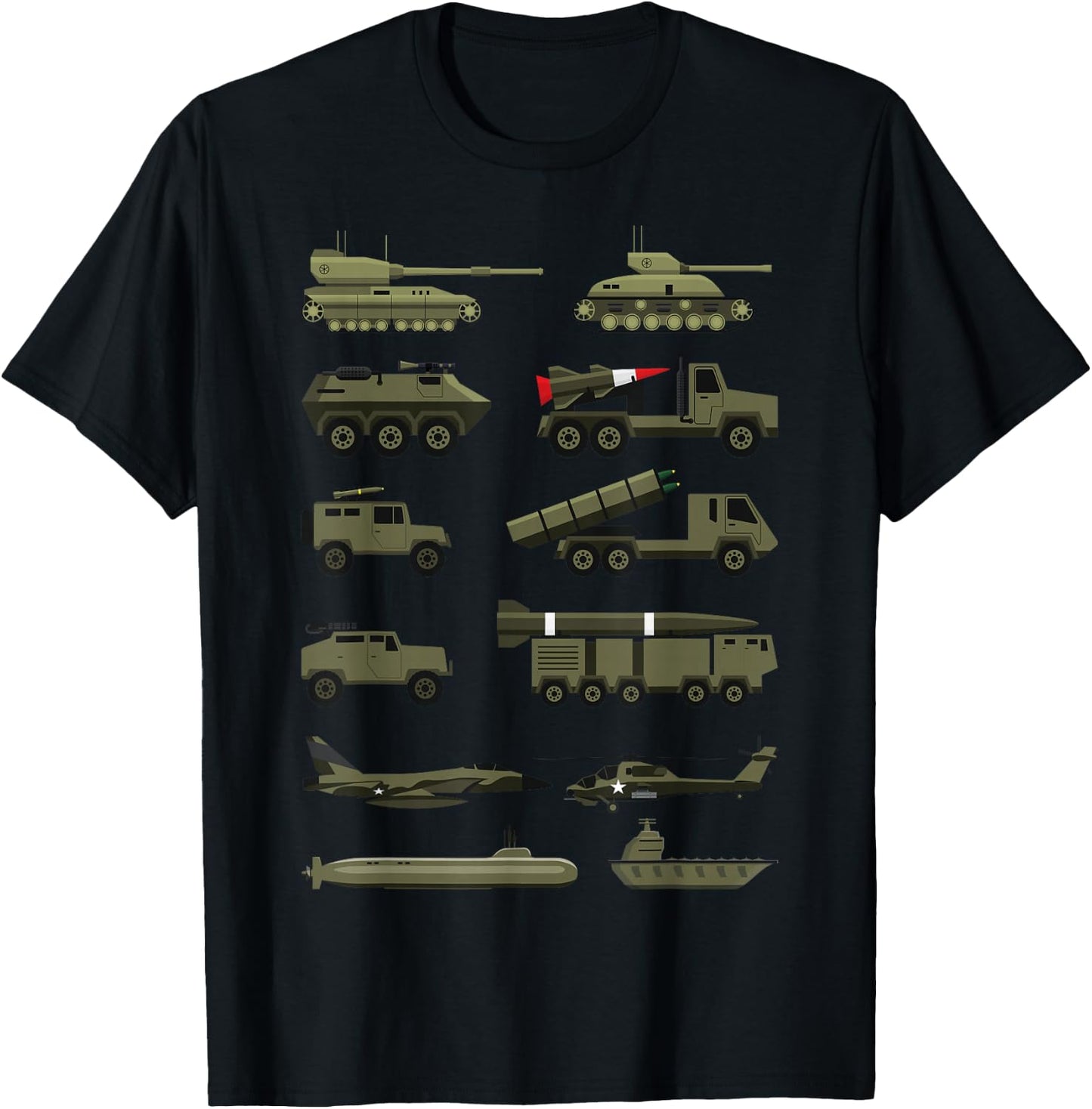 Military vehicles, Military Boy and Girl tank lover T-Shirt - T-Shirt | Black