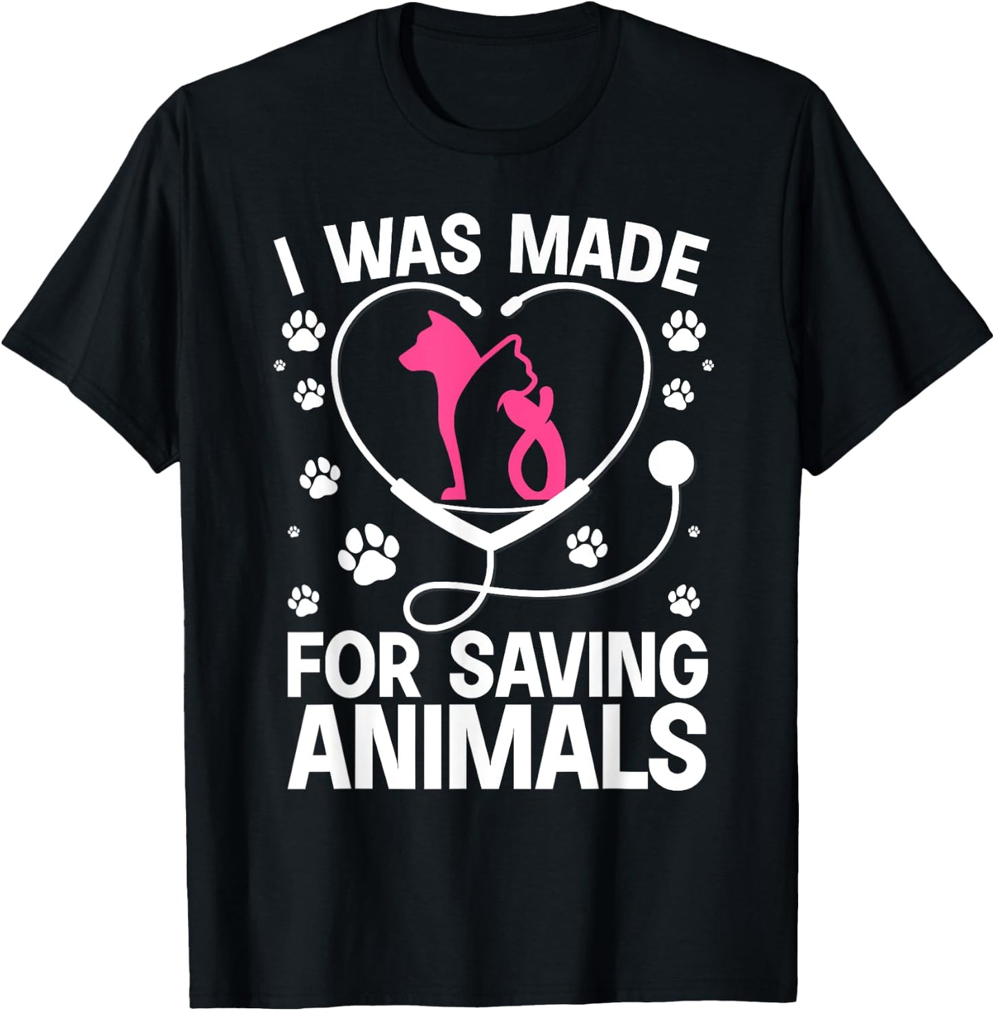Funny Veterinary Design Women Veterinarian Vet Tech T-Shirt - T-Shirt | Black