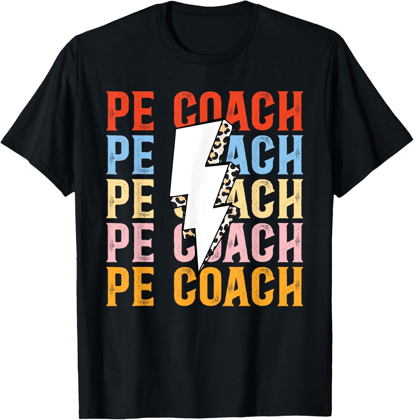 PE Teacher Vintage retro Physical Education Teacher Men Women T-Shirt - T-Shirt | Black