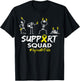 Spina Bifida Awareness Skeleton Support Squad Halloween T-Shirt - T-Shirt | Black