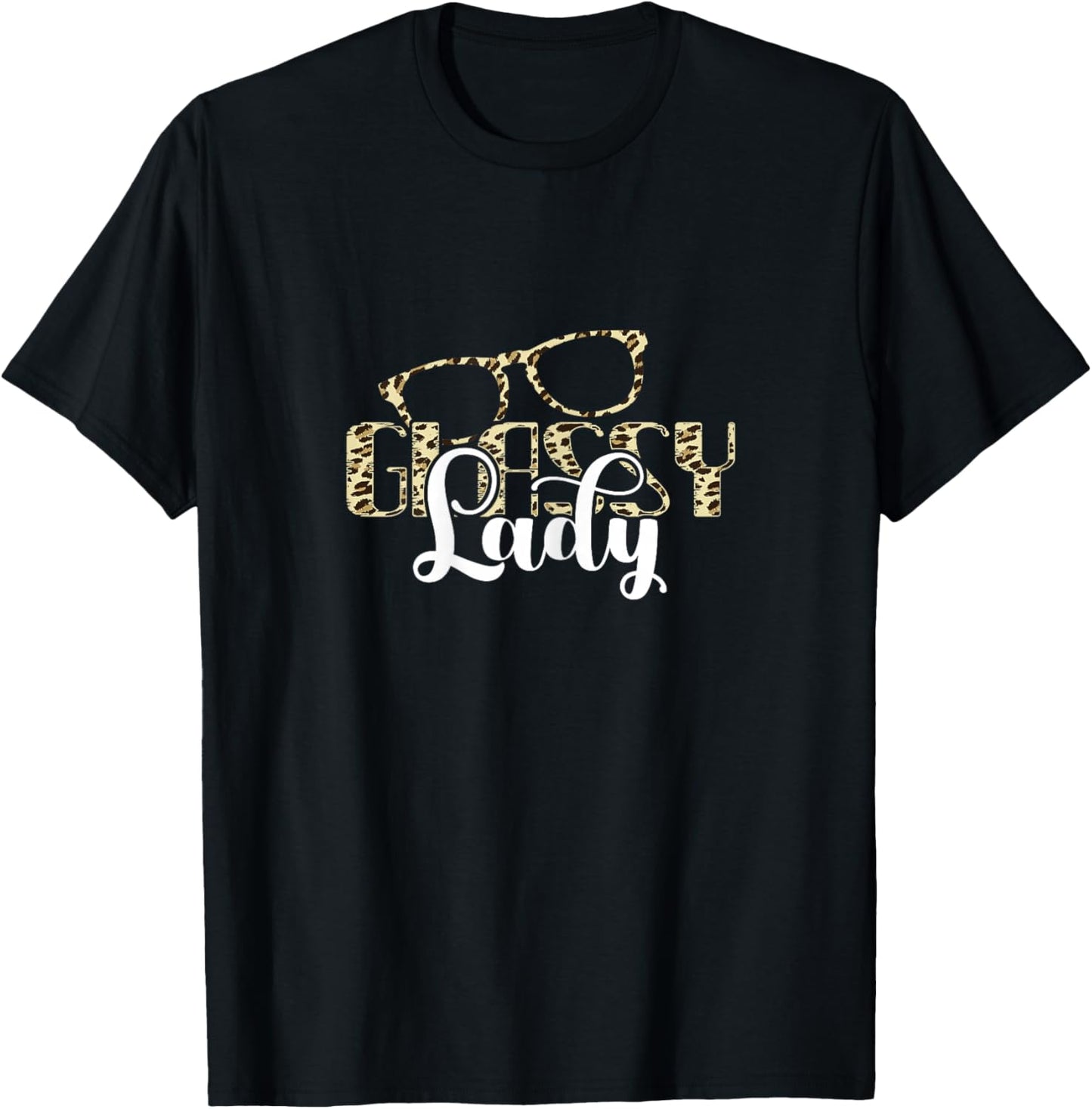 Glassy Lady Eye Glasses Eye Care Optician Optometrist T-Shirt - T-Shirt | Black