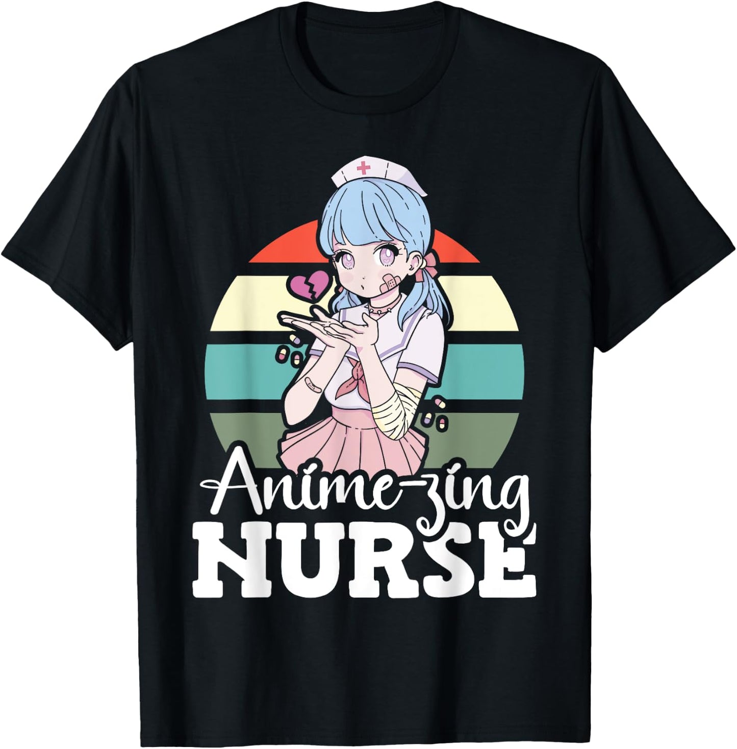 Anime-zing Nurse Japanese Anime National Nurse Day T-Shirt - T-Shirt | Black