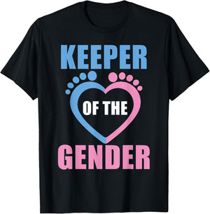 Baby Reveal Party Gender Reveal Keeper of The Gender T-Shirt - T-Shirt | Black