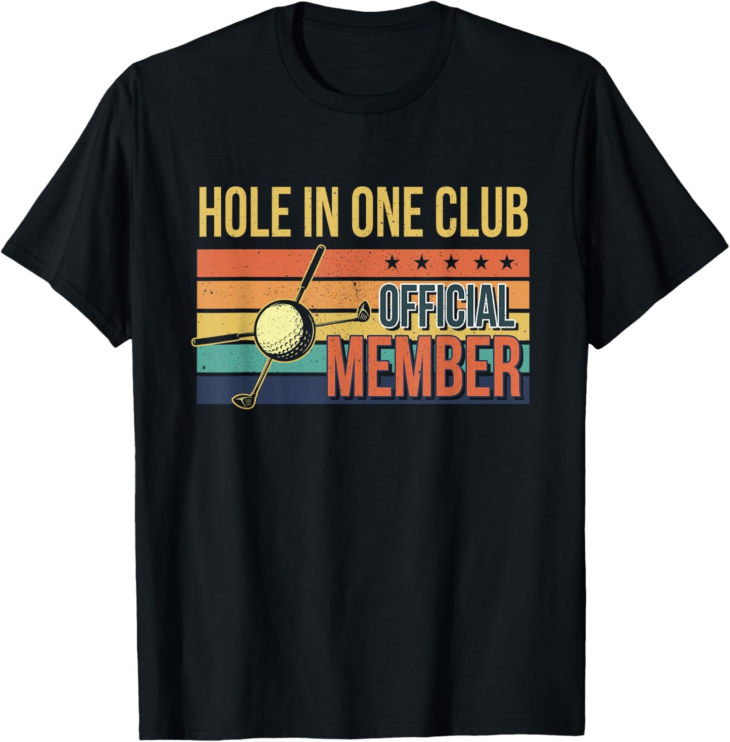 Funny Hole In One Golf Dad & Cart Golfer T-Shirt - T-Shirt | Black