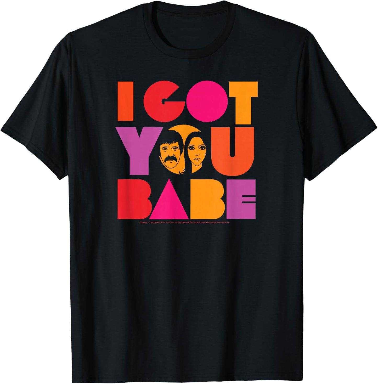 Sonny & Cher - I Got You Babe T-Shirt - T-Shirt | Black
