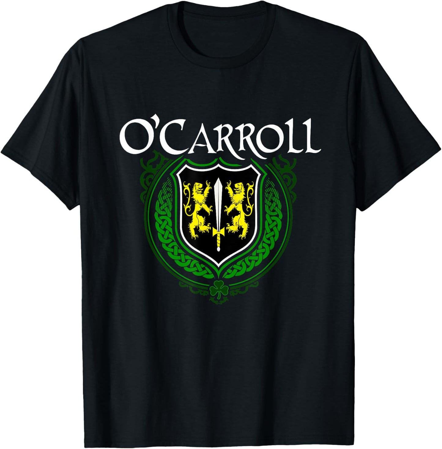 O'Carroll Surname Irish Clan Tartan Badge Ireland T-Shirt - T-Shirt | Black