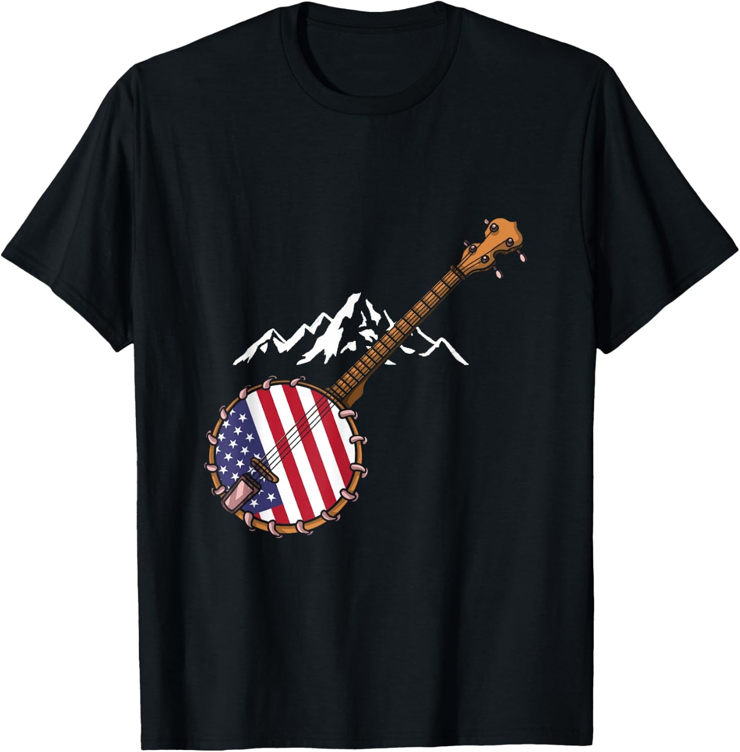 Banjo Bluebird Tennesse Mandolin T-Shirt - T-Shirt | Black