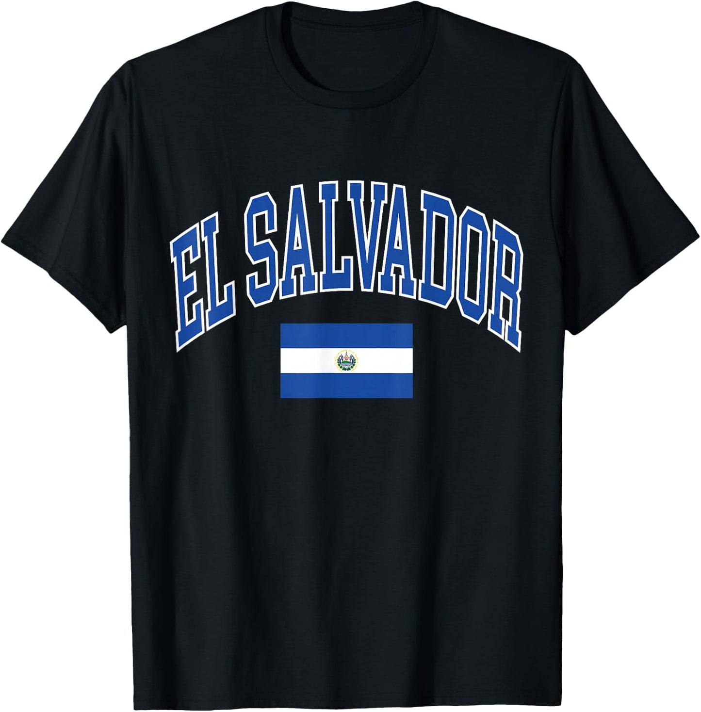 El Salvador Flag T-Shirt - T-Shirt | Black