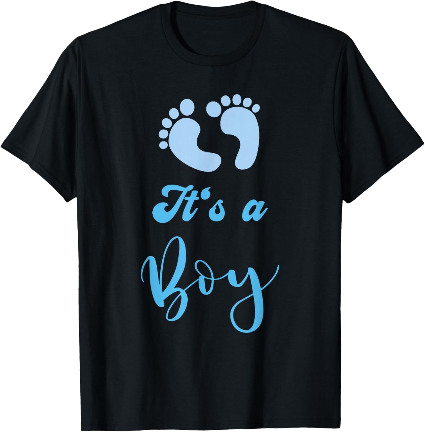Its a Boy with Feet Baby Shower Party T-Shirt - T-Shirt | Black