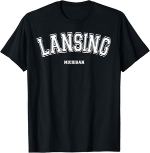 Lansing Michigan T-Shirt - T-Shirt | Black
