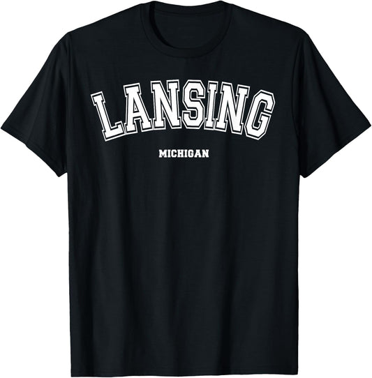 Lansing Michigan T-Shirt - T-Shirt | Black