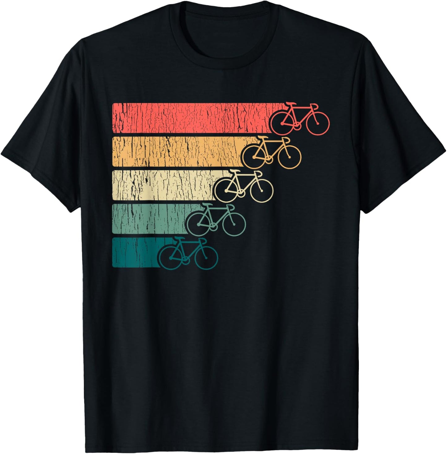 Vintage Minimalistic Cycling Funny Biking Bicycle Enthusiast T-Shirt - T-Shirt | Black