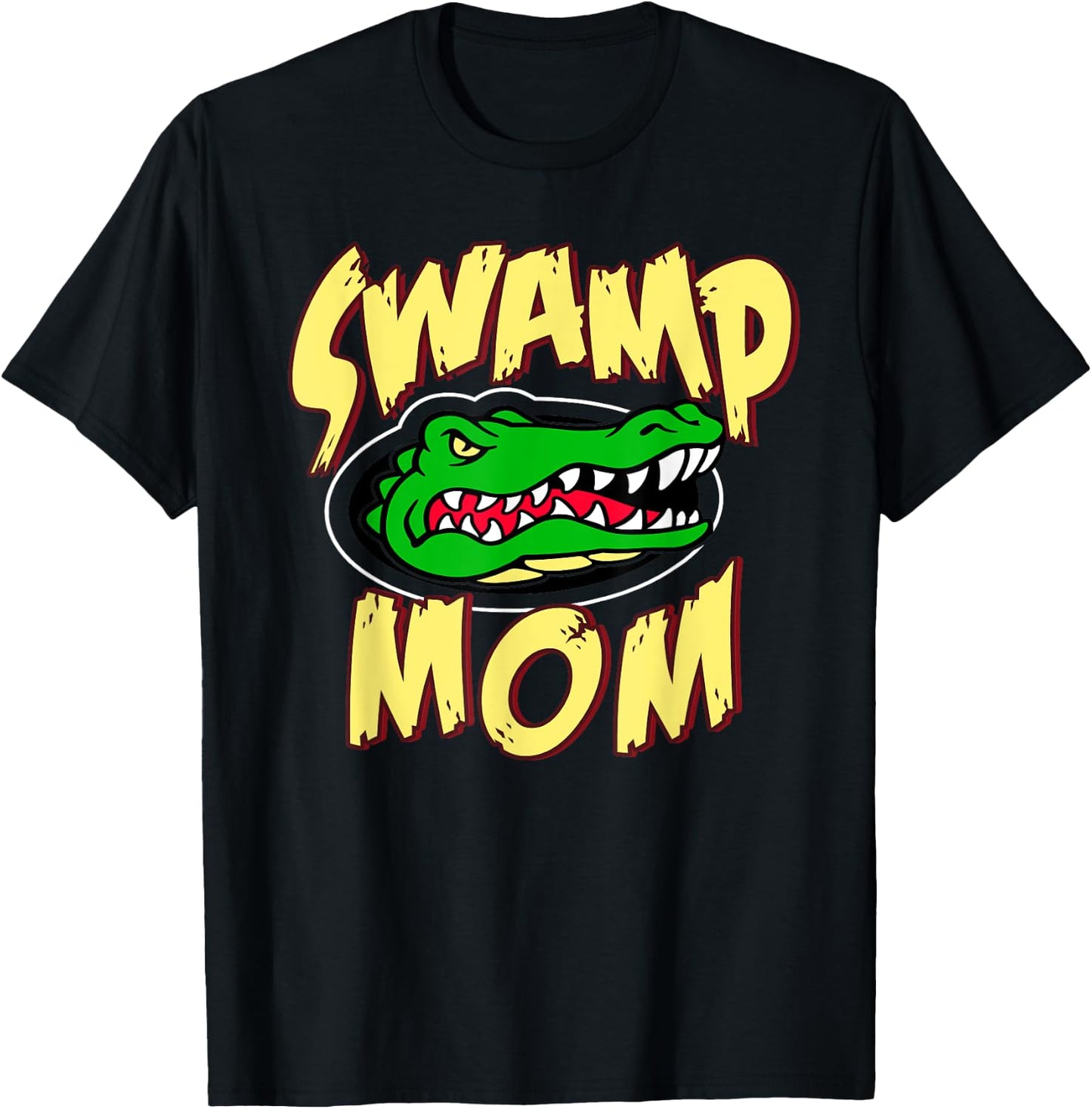 Swamp Mom,Mother of Student at School with Alligator Mascot T-Shirt - T-Shirt | Black