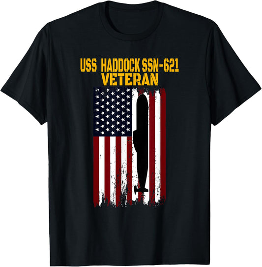 USS Haddock SSN-621 Submarine Veterans Day Father's Day T-Shirt - T-Shirt | Black
