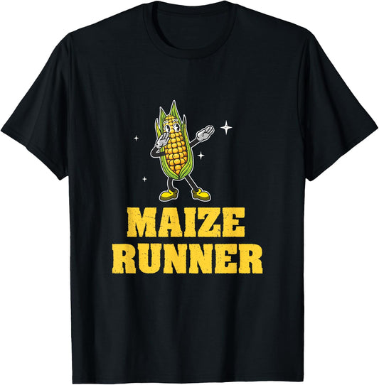 Corn Maze Maize Runner Funny Harvest Season T-Shirt - T-Shirt | Black