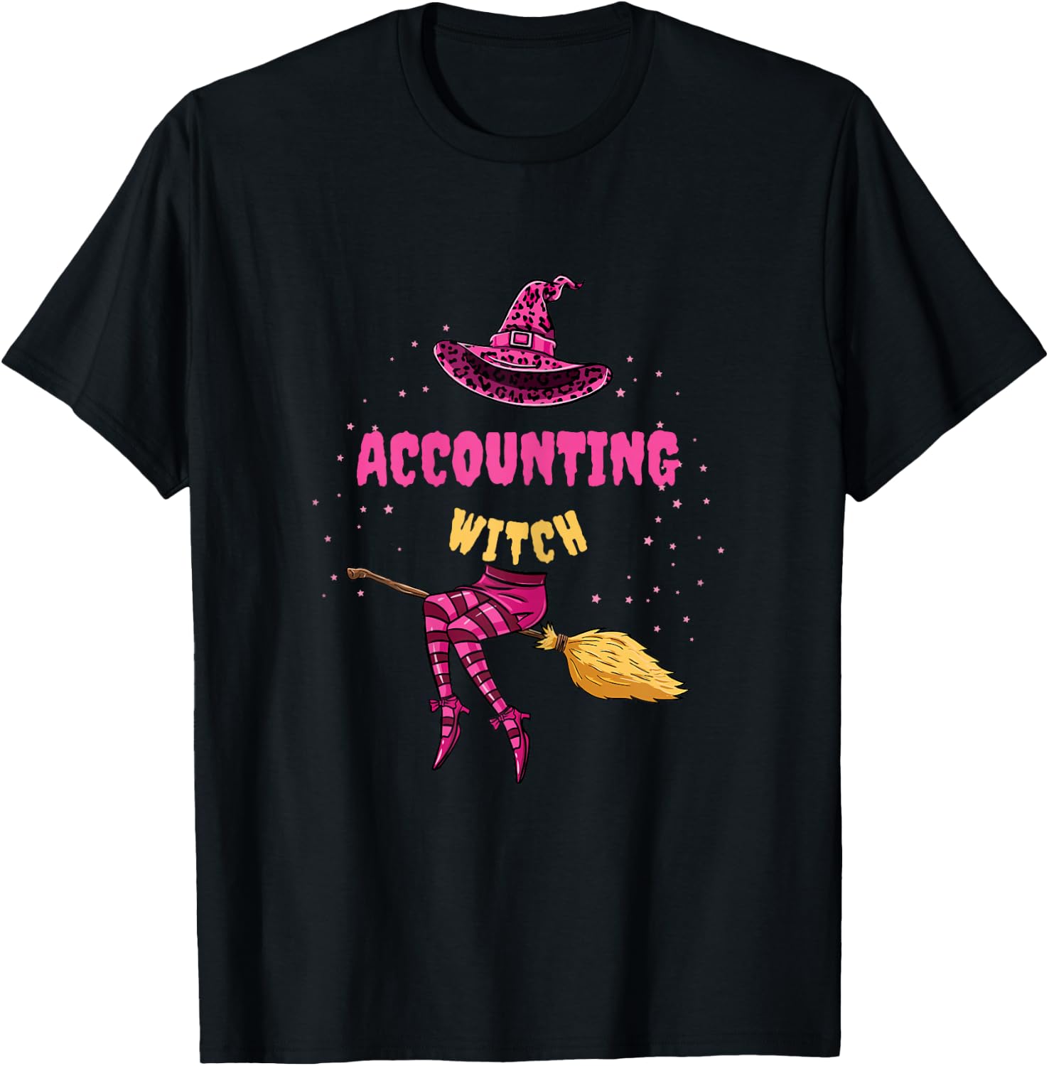 Accounting Witch Halloween Accounting T-Shirt - T-Shirt | Black